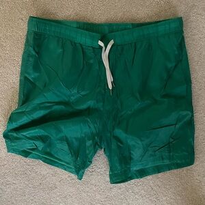 Green Swim Shorts with Drawstring